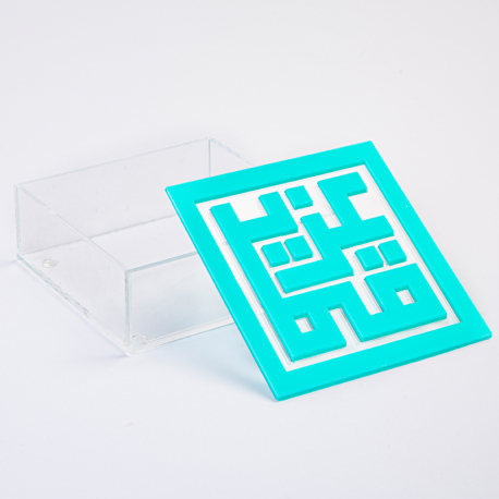  Plexi Box With a Turquoise Top Cover